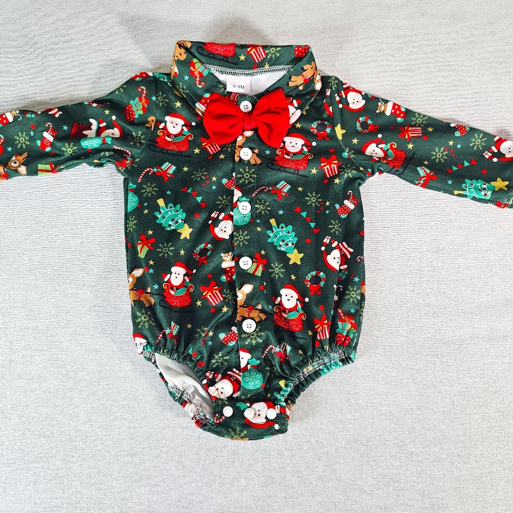 Baby Boys' Holiday Button Down with Bowtie